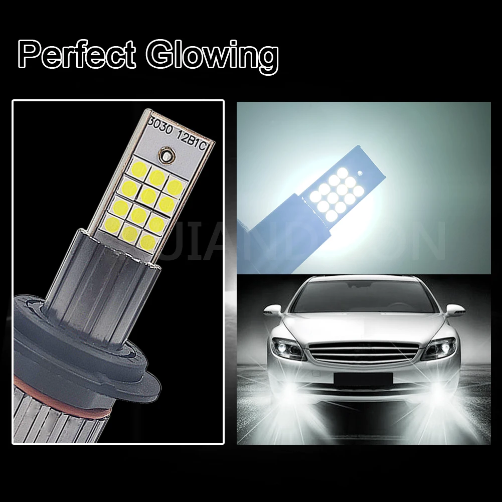

RUIANDSION 2X H7 Car Headlamp Fog Light Trucks LED Headlight Universal 3030SMD 2000Lm 10V-50V 12V 24V 1.4A High Power 17W 6000K