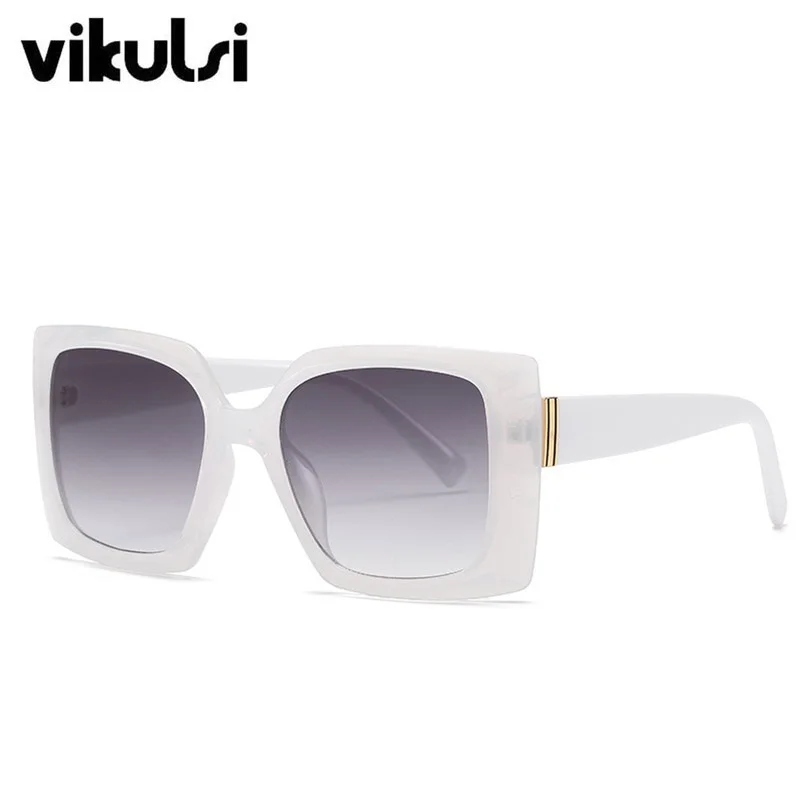 Женские модные цветочные солнцезащитные очки больших размеров оранжевого цвета