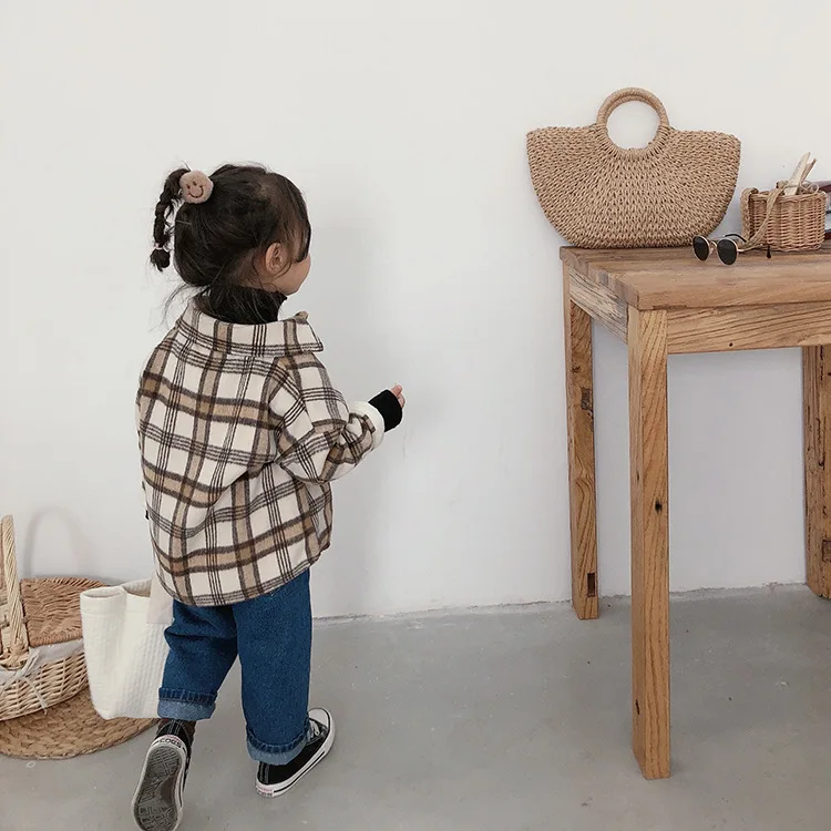 Детская Повседневная бархатная блузка с длинным рукавом теплая утолщенная