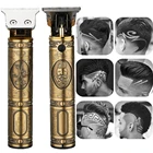 Электрическая машинка для стрижки волос, Аккумуляторный USB-триммер с насадками, 0 мм, нулевой зазор, для бороды