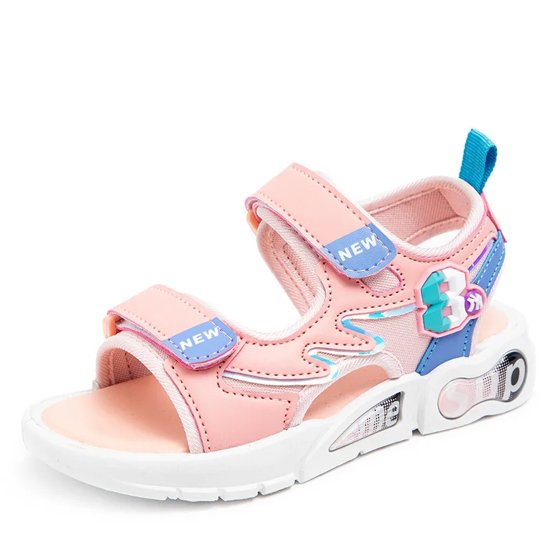 

Girls' Summer Sandals 2021 New Fashion Medium and Big Children Princess Soft-Soled Internet Celebrity Little Girl Children's