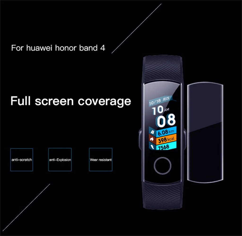 Анти-шок 9D мягкая ТПУ HD ультра прозрачная защитная пленка для Huawei Honor Band 4 Band4