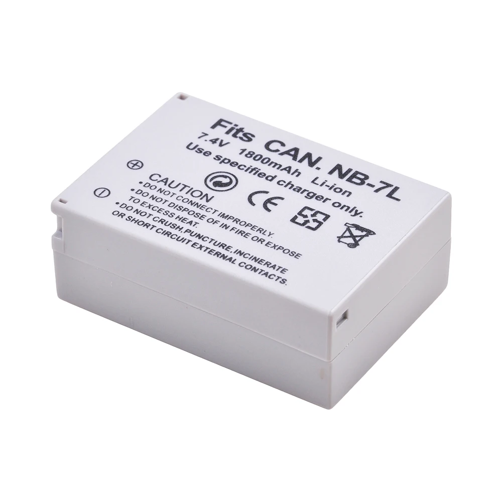 2 × 1800 мА/ч NB-7L NB7L NB 7L Батарея Akku емкостью зум-объектив для Canon PowerShot G10 G11 G12 SX30IS