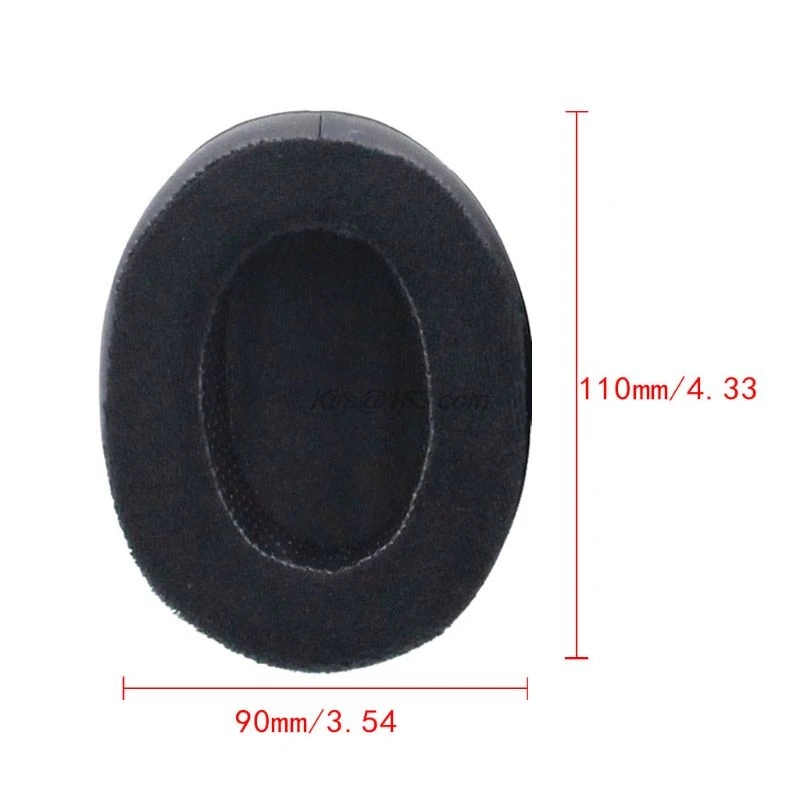 

1 Pair Memory Foam Earpad - Black PU/Velour - Suitable For Large Over The Ear Headphone