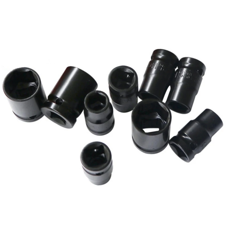 

Hot 9 Piece Set 1/2 Inch Jackhammer Socket Jackhammer Hex Socket Head 8-16MM Sleeve Pneumatic Short Sleeve Electric Wrench