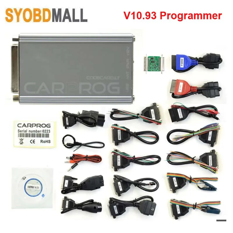 2021 Новый V10.93 Carprog Полный адаптер автомобиля Prog 10 93 Универсальный ECU чип