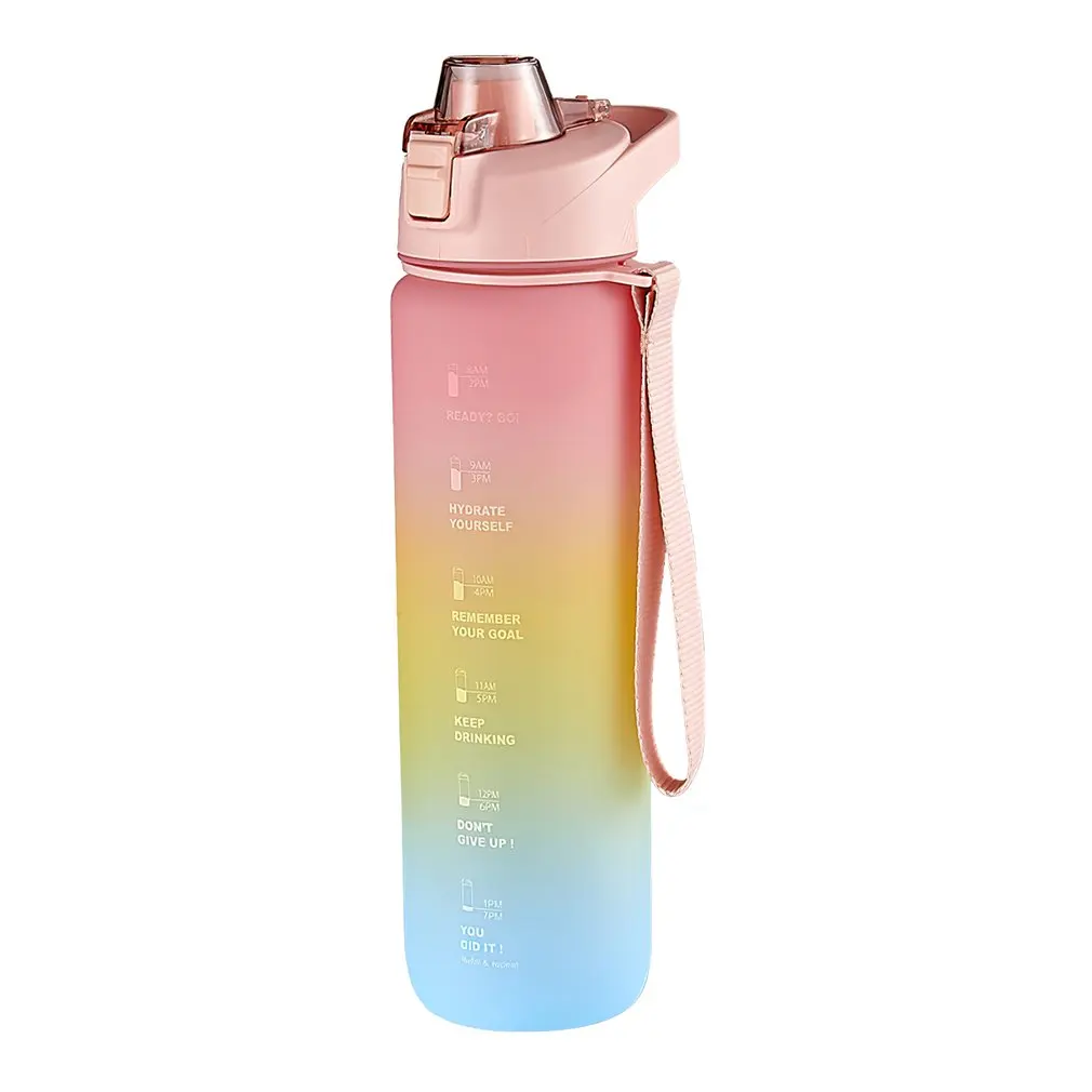 

1000ml Fashion Healthy Material Water Bottle Color Change Design Large Capacity Sports Plastic Drinking Bottles Eco-Friendly