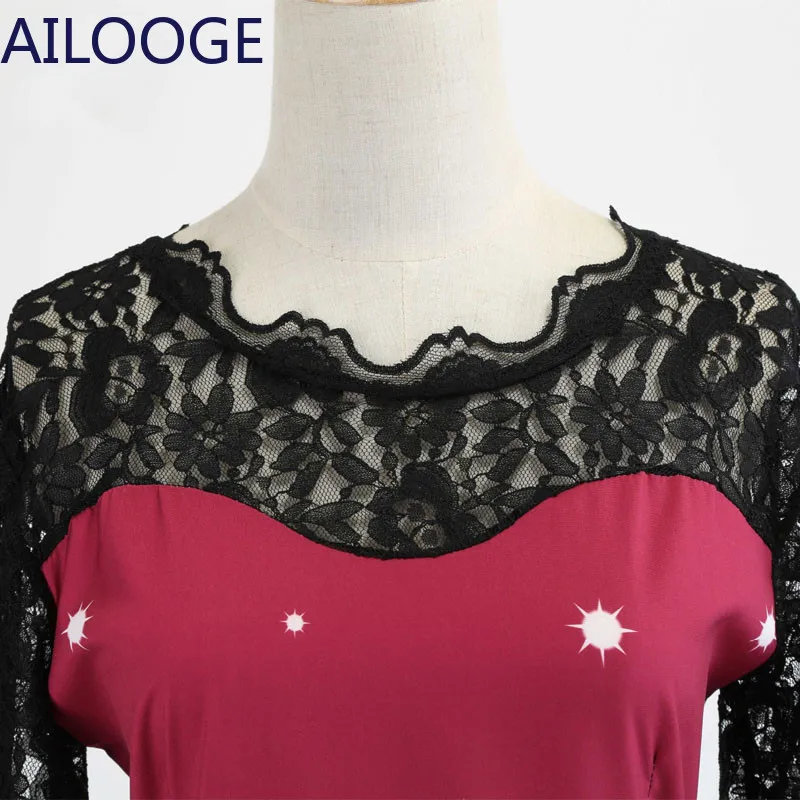 

New Women Short Sleeve Floral Slim Christmas Dress Lace Patchwork Elegant Robe Femme Vintage Swing Sundress S~3XL