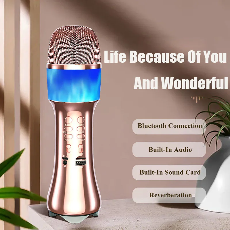 

Bluetooth ручной микрофон беспроводной караоке динамик конденсатор волшебный голосовой микрофон для IOS Android Поддержка TF карта U диск AUX Play