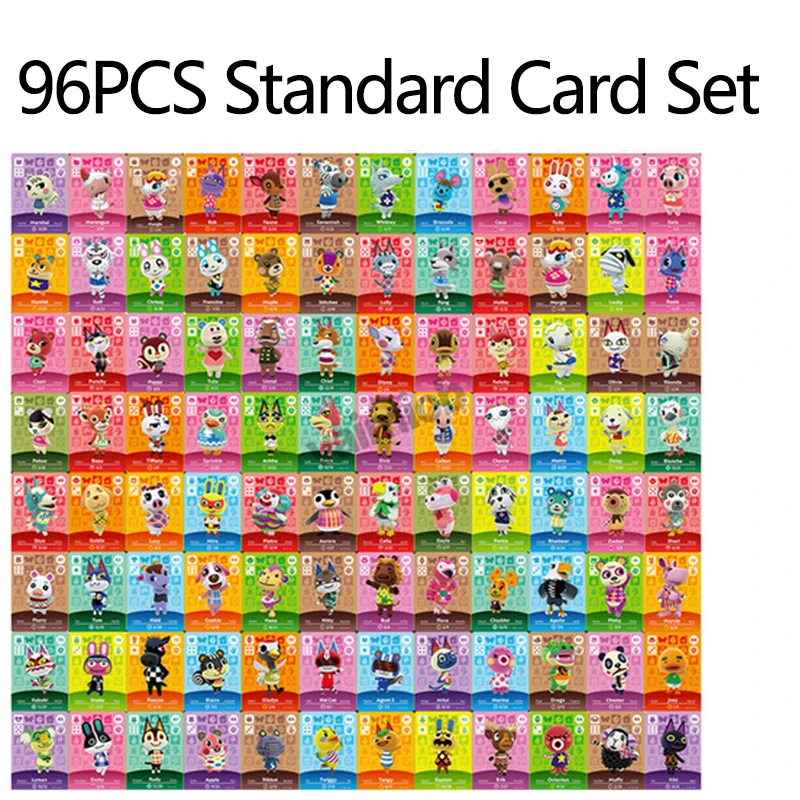

96PCS For Nintendo Switch/ Lite/Wii U Animal Croxxing For NFC amibo Cards New Horizon NTag215 Game amxxbo Card Popular Animals