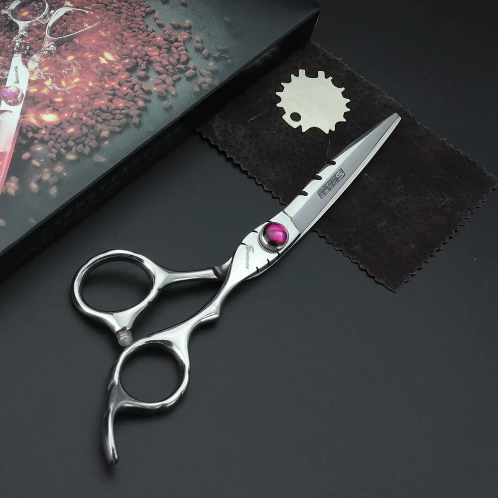 Cutting gift box Sharonds серебро 6 дюймов Парикмахерская профессиональная японская Парикмахерская ножницы плоские ножницы набор черный чехол - Цвет: Cutting gift box