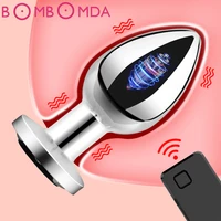 anal plug vibrator wireless remote control butt plug 10 modes prostate massager anal sex toys metal adult toys for men women