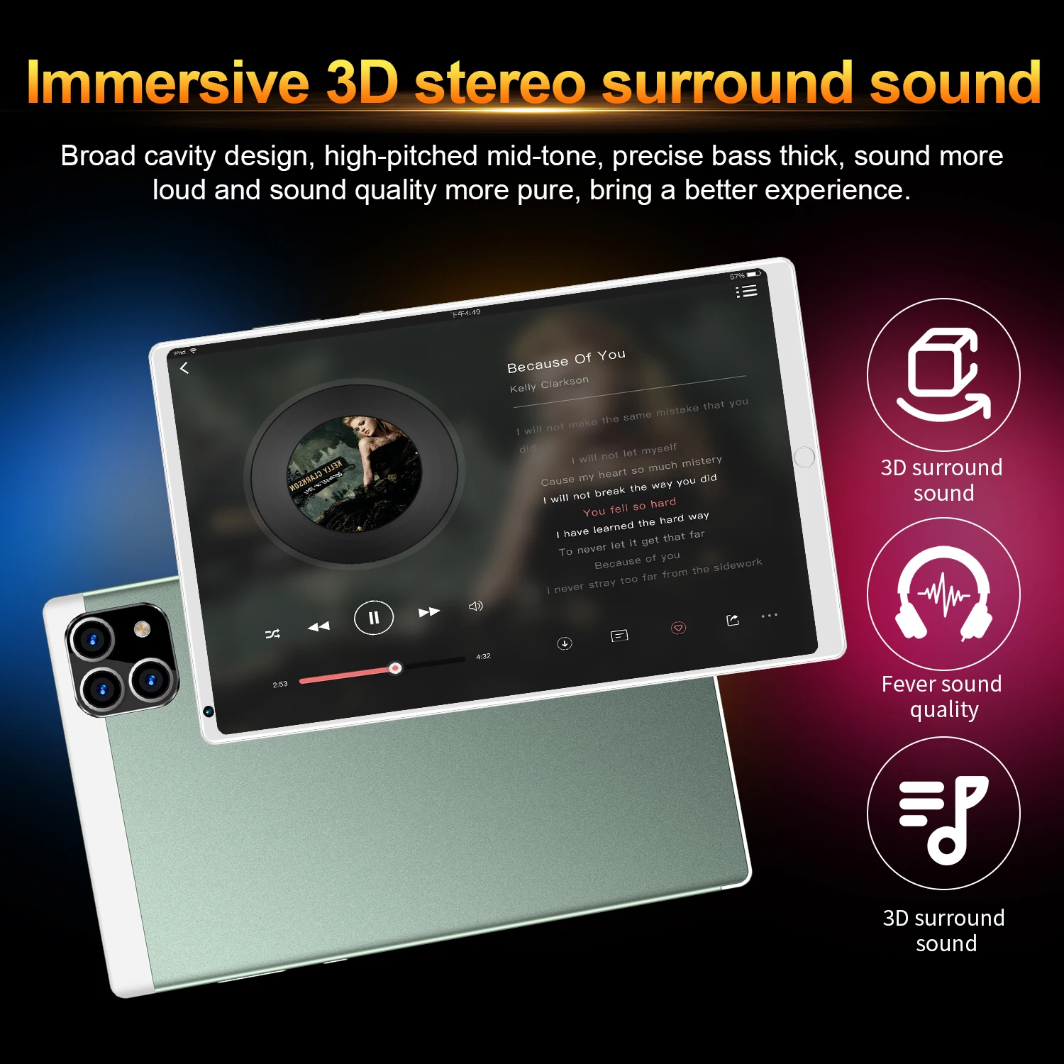 8Inch Ten Core 8GB+128GB K10 Large Android 9.0 WiFi Tablet PC Dual SIM Camera Bluetooth 4G Call Phone Gifts | Мобильные телефоны и