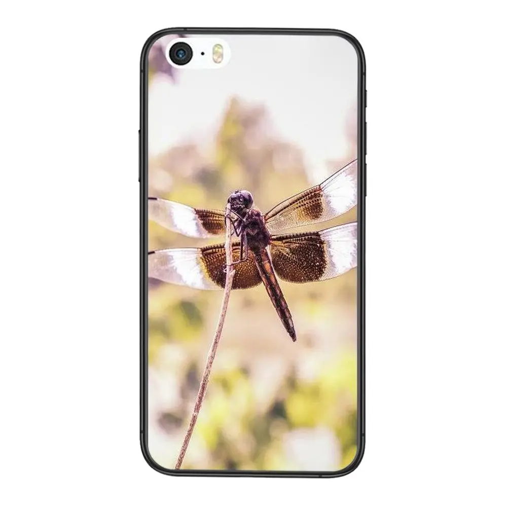 Для Xiaomi Redmi Note 9 9S 8 8T 7 Pro 10 5G дешевый настоящий цветочный цветной Стрекоза черный Etui