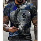 Мужские футболки с принтом Compass-3D, уличная одежда в стиле ретро Harajuku, мужские футболки с коротким рукавом, топы 2021