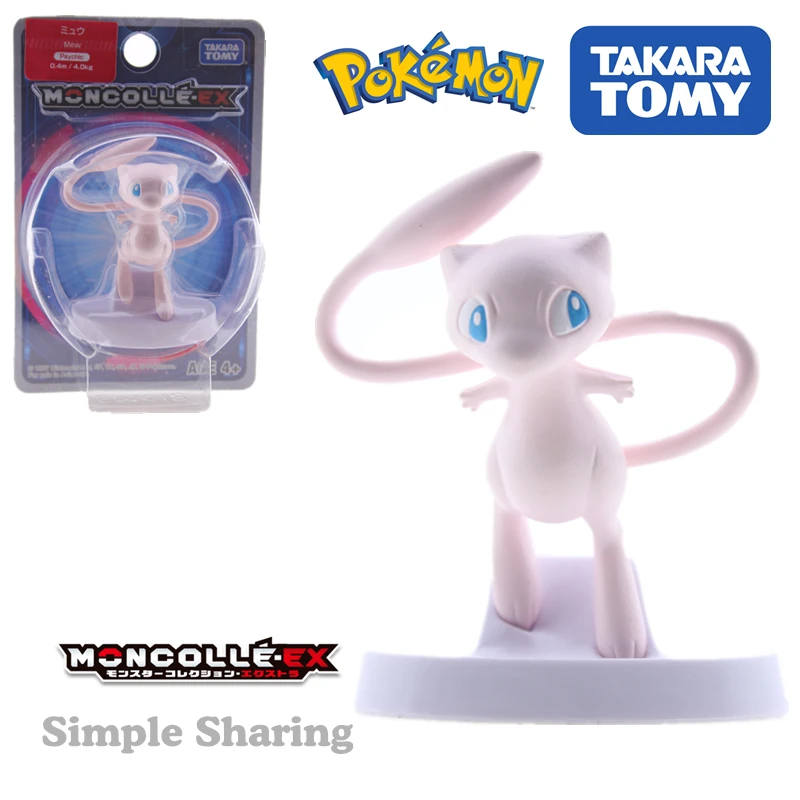 

5CM TAKARA TOMY Pokemon Mew anime action & toy figures model toys for children