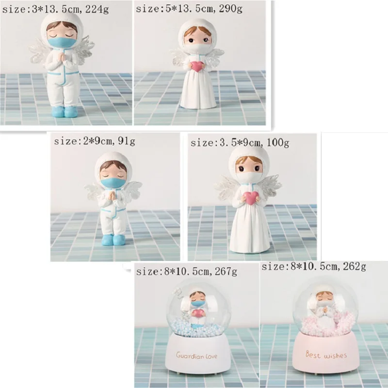 

Resin Angel Crafts Nordic Figurines Furnishing Home Decor Doctor Nurse Desktop Ornament Christmas Wedding Gift Toy Decoration