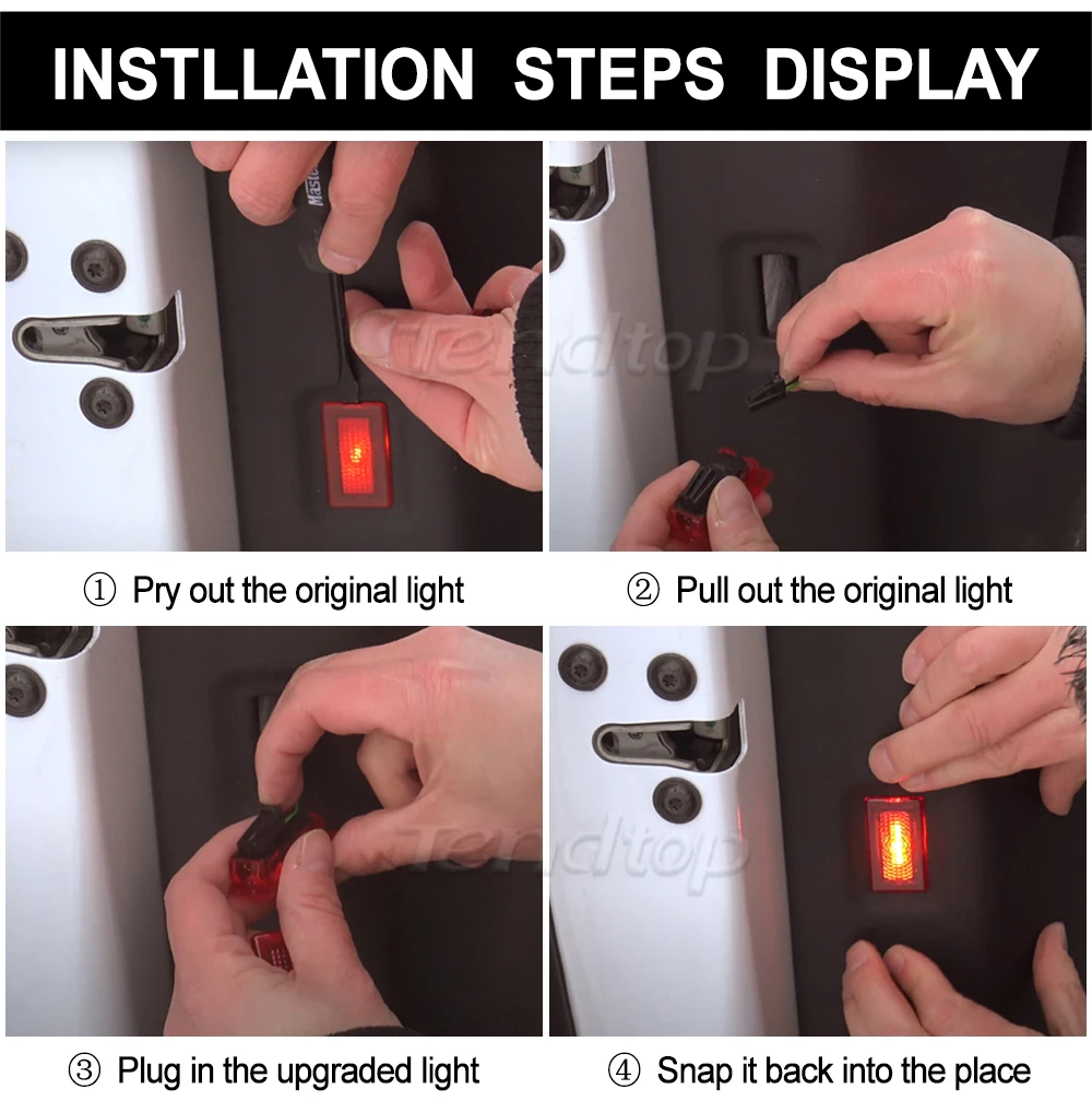 2 шт. подсветка двери для Tesla Model S X 3 безопасная открывающаяся дверь автомобиля