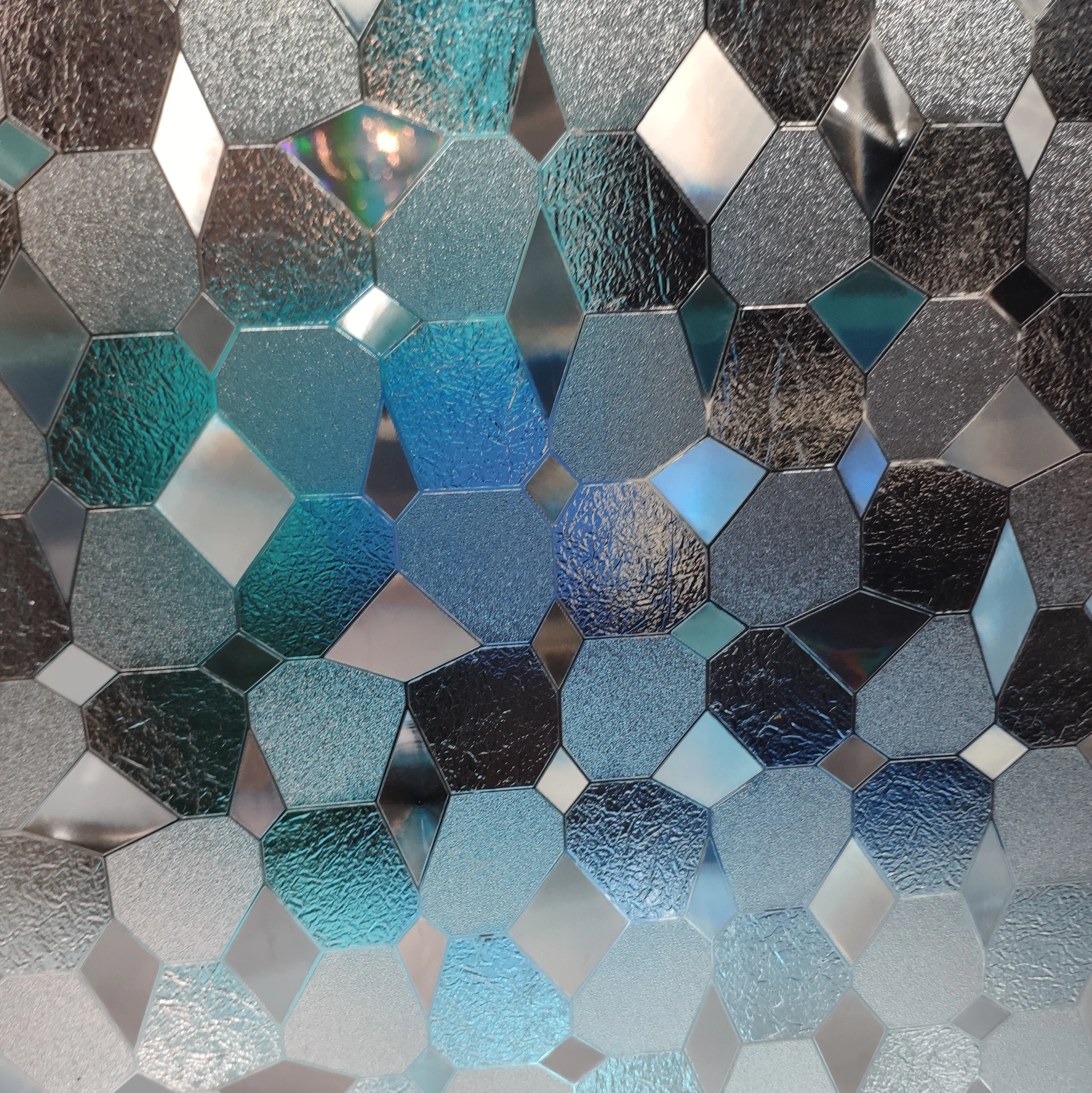 Геометрическая стеклянная пленка статическая липкая защита конфиденциальности