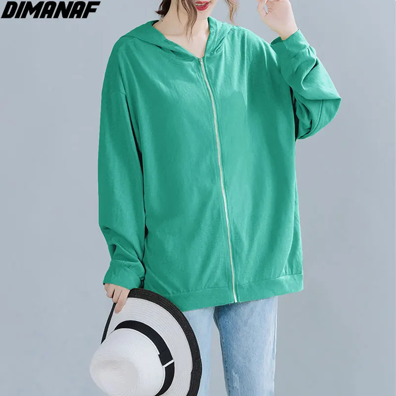 

Кофта DIMANAF Женская однотонная, худи, базовая короткая тонкая Свободная куртка на молнии, Повседневная Базовая Корейская одежда, размер 4 цве...