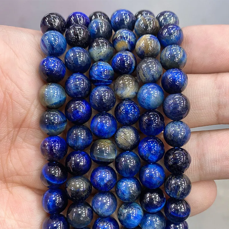 

Natural Stone Multicolor Lapis Lazuli Tiger Eye Agates Round Beads Diy Bracelet Earrings for Jewelry Making 15" Strand 6/8/10MM