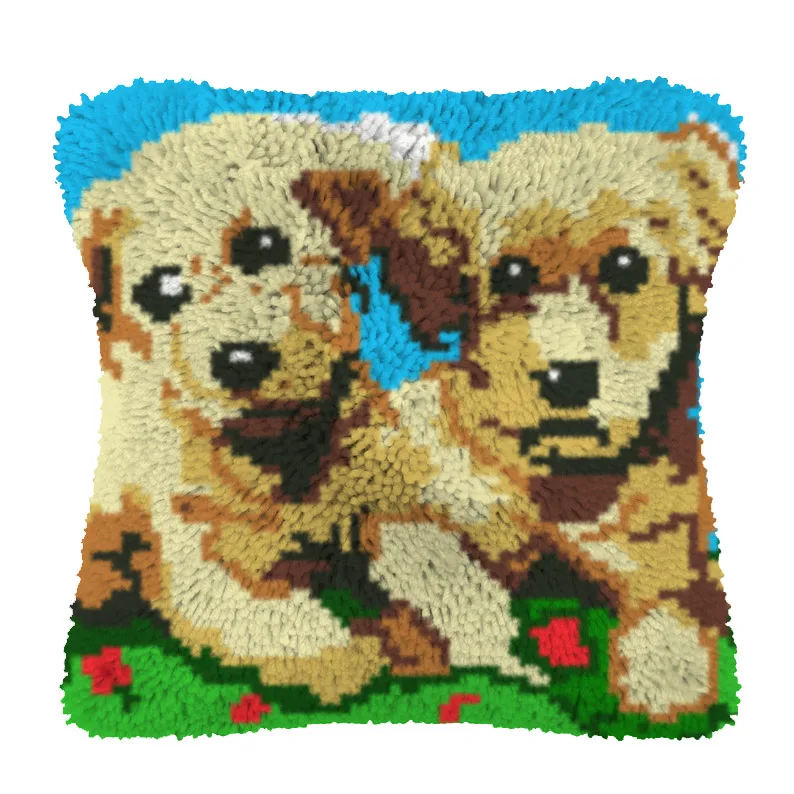 

Сегментный материал для вышивки животных, собак, сделай сам, крючок с защелкой, ручная работа, вышивка ковровых покрытий, набор крючков с защ...