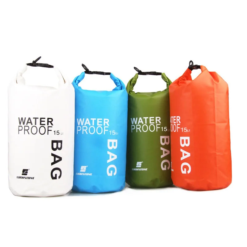 Водонепроницаемая сумка 15 л Ультралегкая сухая из ПВХ с уплотнением для хранения