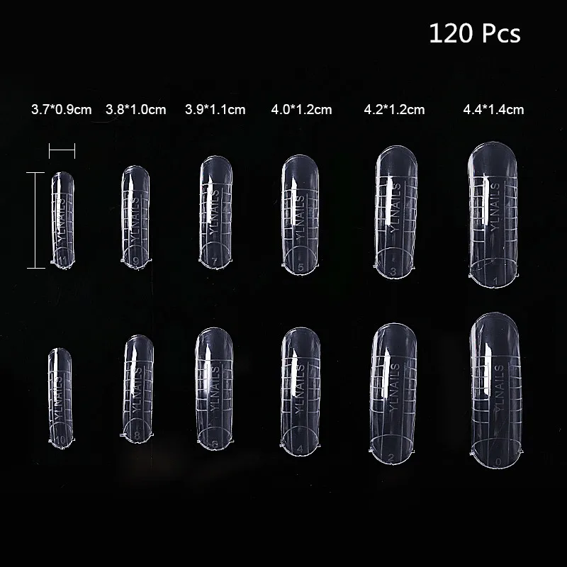 120pcs Nail Tips LILYCUTE натуральные накладные наконечники для ногтей многоразовая быстрая разборная форма наконечники для ногтей из стекловолокна дизайн ногтей УФ СТРОИТЕЛЬ поли УФ-гель для маникюра инструмент - Цвет: 120pcs Nail Tips