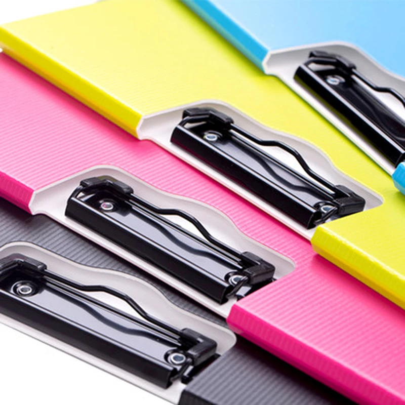 

Deli 1pcs A4 Colorful Fashionable Vertical/Horizontal Folding Board Clip Paper Holder Folding Clip Folder Plate Clamp Sale