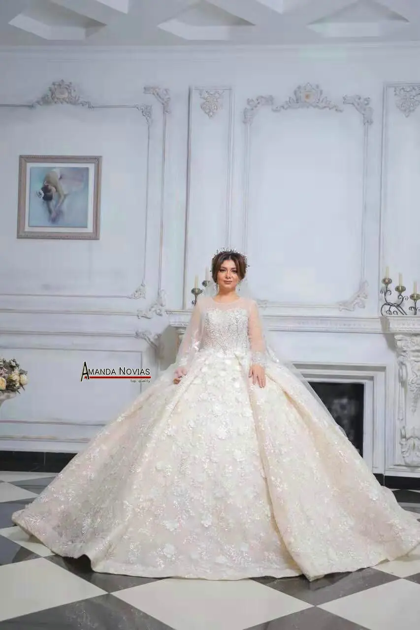 Stunning real work wedding dress robe de soiree