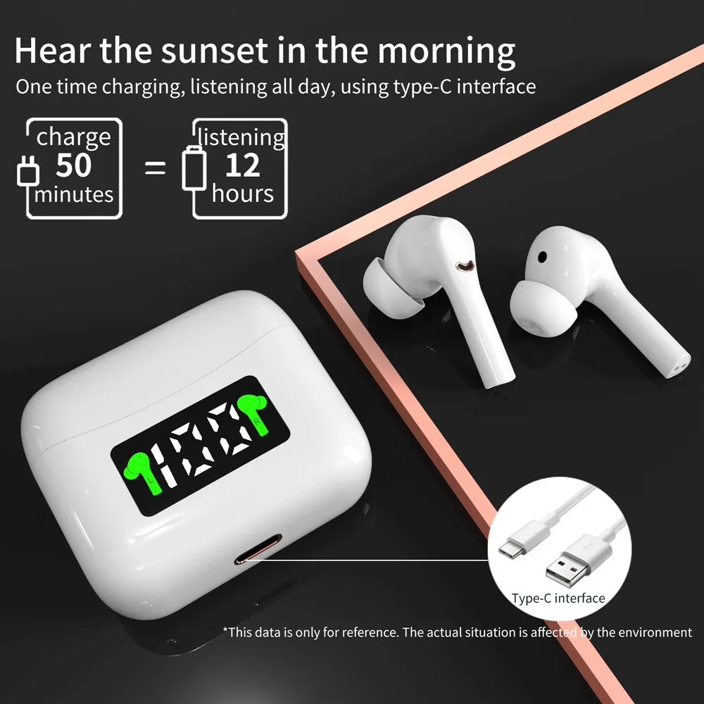 GAINBANG J5 TWS Wireless Bluetooth Earphones Stereo Active Noise Reduction Headphones Sports Earbuds Waterproof Headset With Mic |