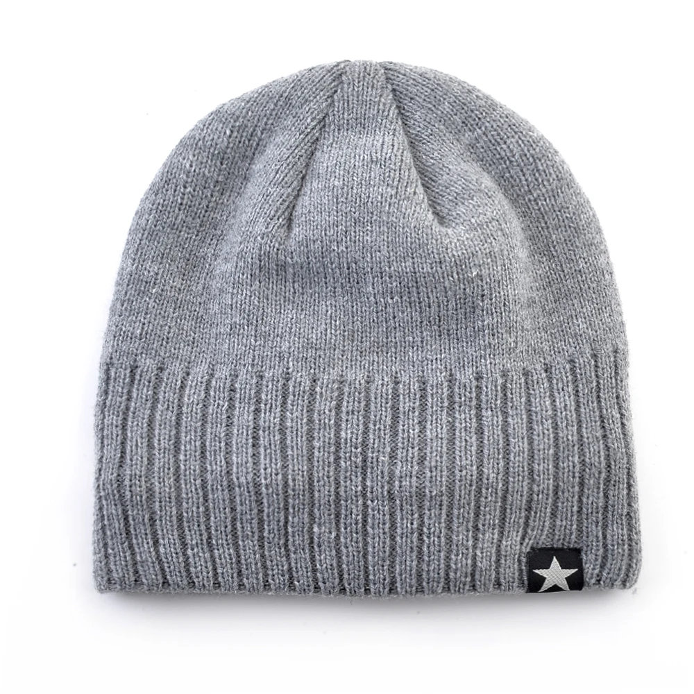 Мужские шапки облегающие вязаные шерстяные Мужская зимняя вязаная плотная