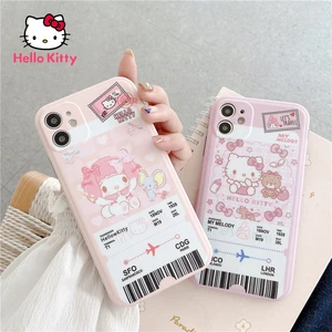 Hello Kitty Frosted Small Fresh Phone Case for iPhone13 13Pro 13Promax 12 12Pro Max 11 Pro X XS MAX XR 7 8 Plus Cover