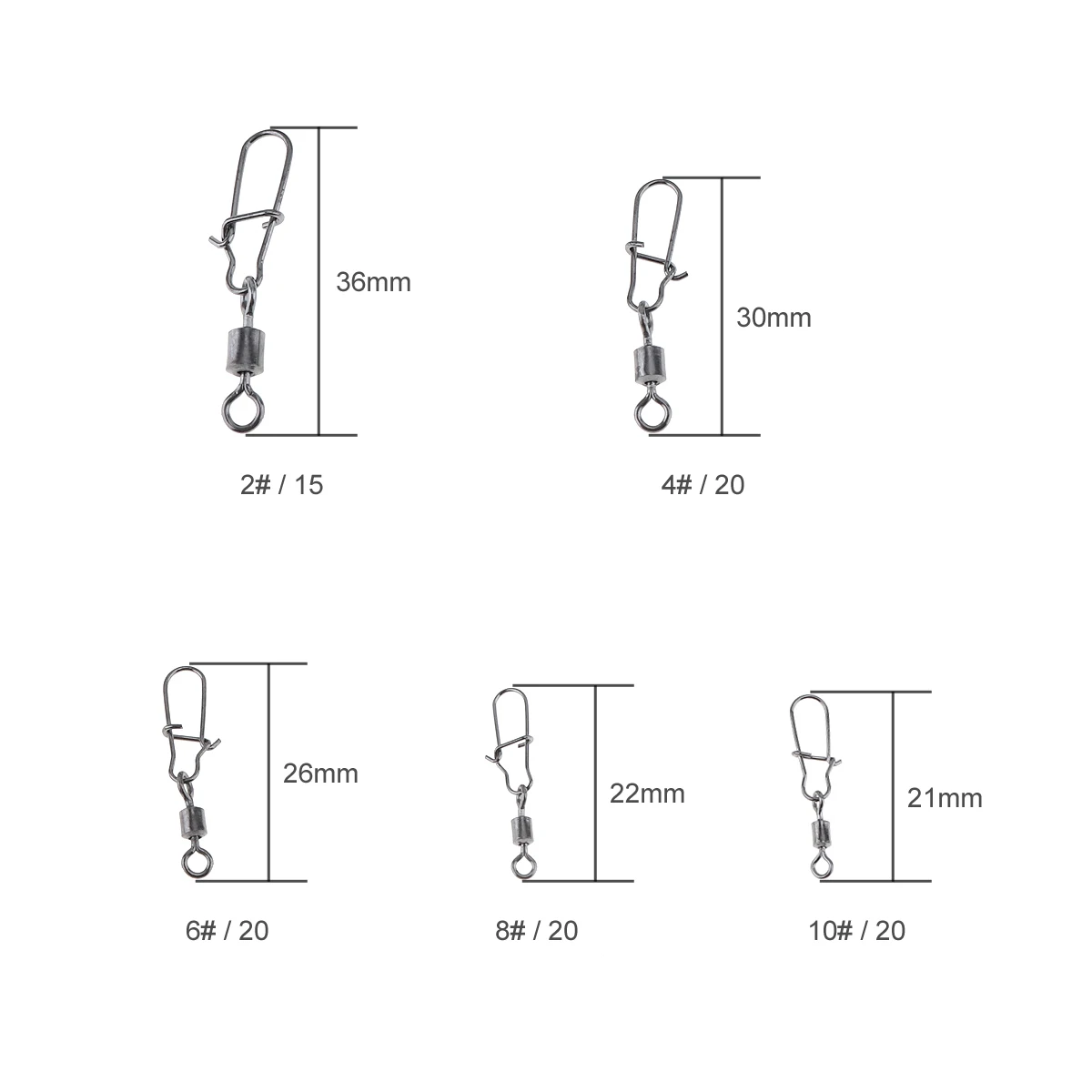 96 шт. рыболовные снасти из нержавеющей стали Вертлюг шариковый подшипник замок
