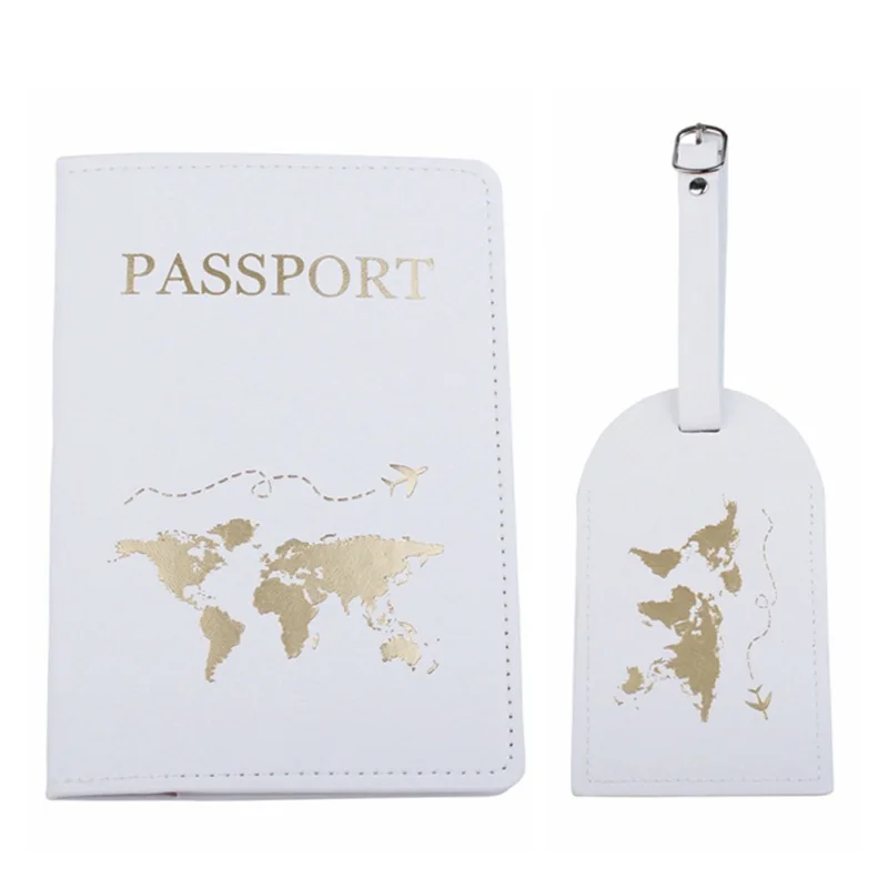 New Map Passport Cover Luggage Tag Couple Passport Cover Case set Letter Travel Holder Lovers Passport Cover CH38LT53
