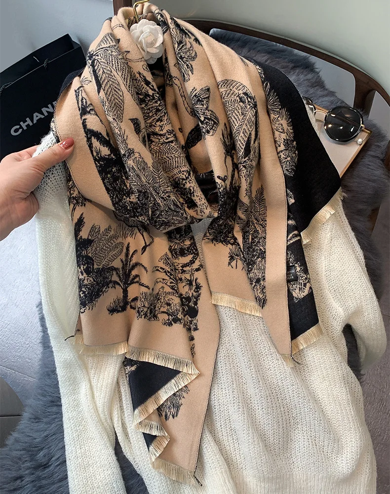 2020 Brand Women Cashmere Scarf Winter Pashmina Warm Shawls And Wraps Lady Print Thick Blanket Neck Scarves Bufanda Foulard |