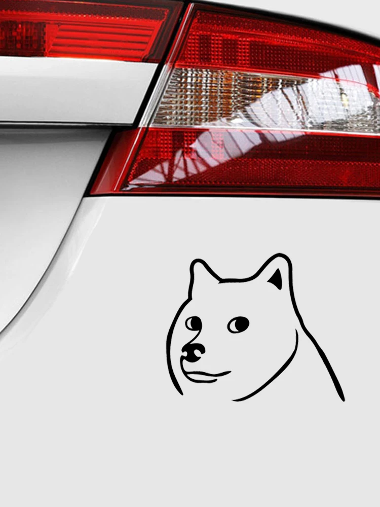 Наклейка на голову Doge Смешные собаки интересная виниловая упаковка