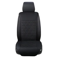 pu leather black plaid car front seat cushion breathable protector non slide pad auto accessories universal
