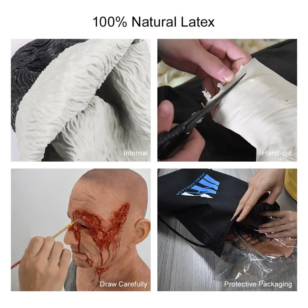 Овца Ram маска животное ферма овца полная голова латексные маски на Хэллоуин