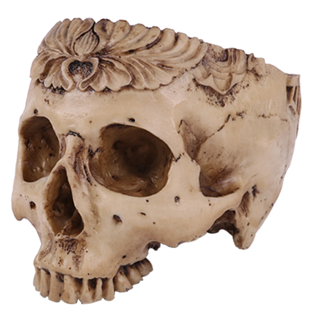 Resin Replica Human Skull Bar Prop Flower Plant Container Bonsai Pot Bed Planter | Дом и сад