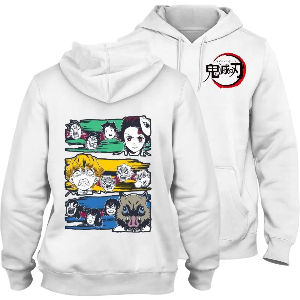 

Demon Slayer Agatsuma Zenitsu Cartoon High-Quality 100% Cotton Hoodie With Pocket Fleece Inside Thick Sweatsuit