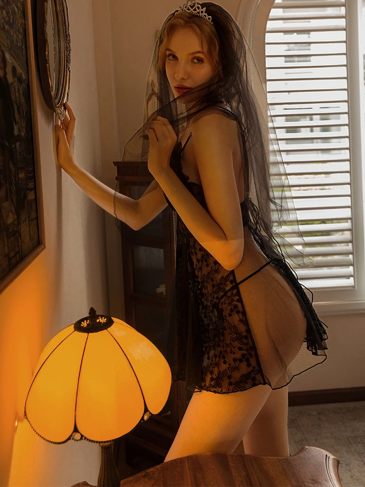 Пикантная Пижама горячее эротическое нижнее белье комбинация кружевная ночная