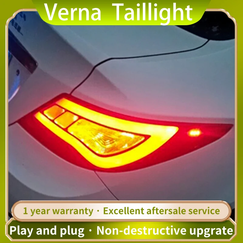 

Задний фонарь для Hyundai Verna Accent 2010-2014, светодиодный динамический сигнал, совместимый со стоп-сигналом DRL