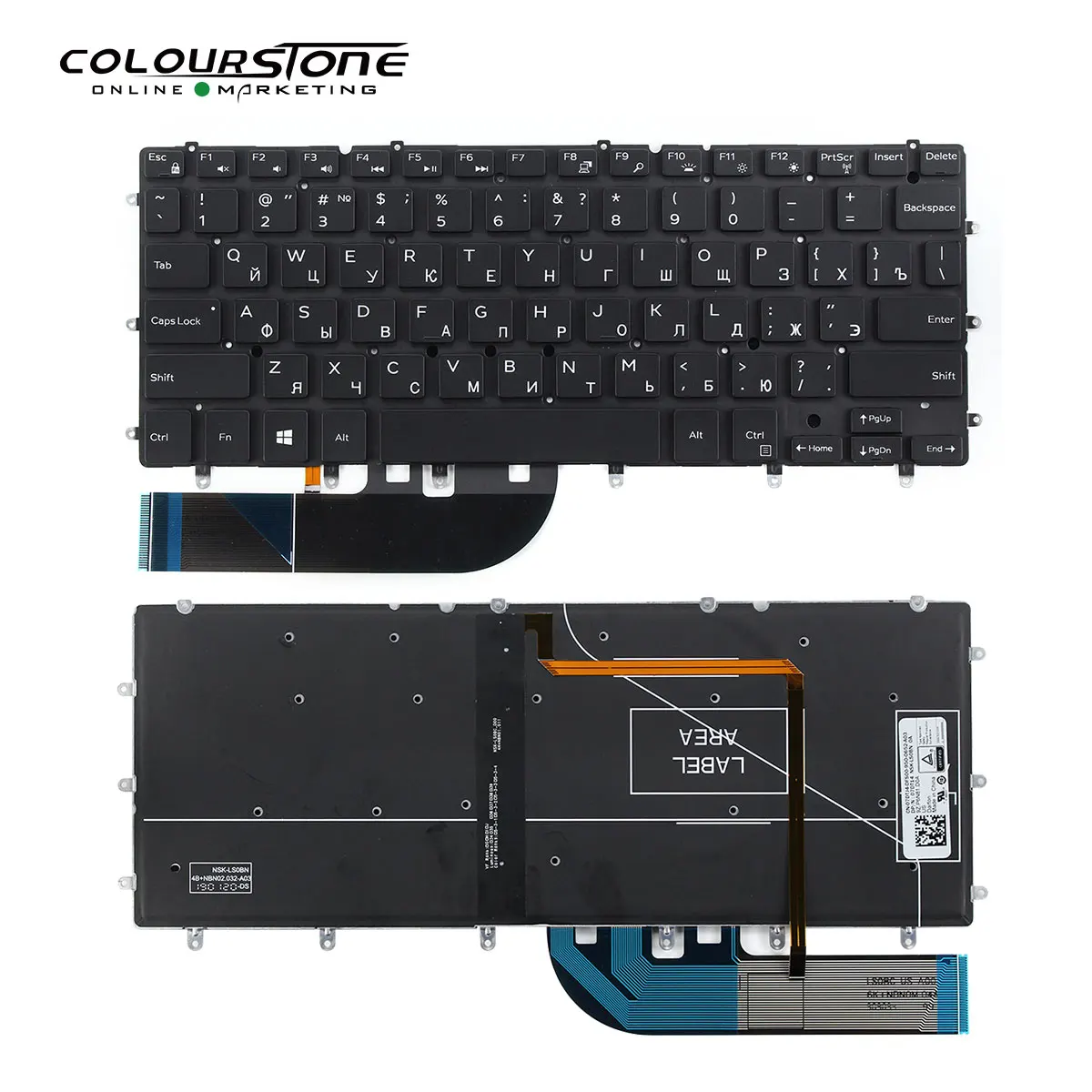 

RU Laptop Backlit Keyboard For Dell 13 7347 7348 P57G P57G001 P41F P41F001 9343 9350 9360 15BR N7547 N7548 7547 7548 17-3000