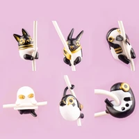 japan so ta gashapon capsule toys cat dog creative table ornaments decoration data line protector egypt god doll