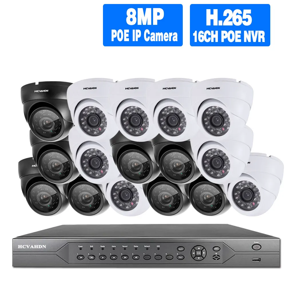 

16Ch 5MP Ultra HD Video Surveillance Kit 4K 8CH CCTV Camera Security System H.265 Dome POE IP Camera Video Surveillance NVR Set