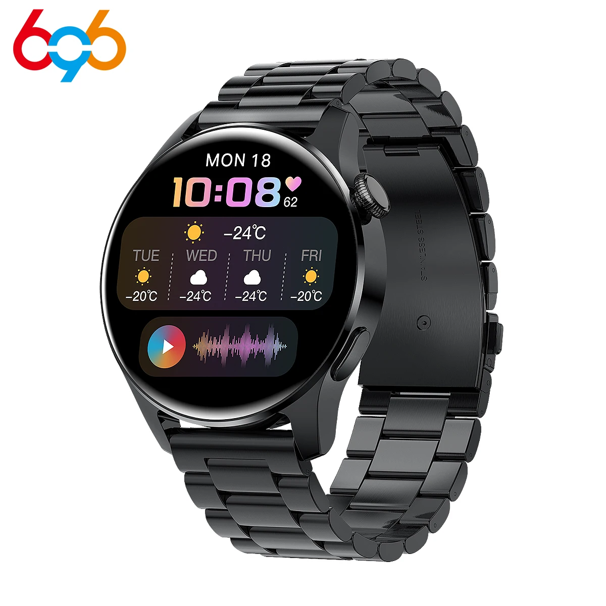 

2021 New Men Smart Watch Blue Tooth Call Waterproof Sports Fitness Heart Rate SmartWatch For Huawei Android IOS Phone PK Watch 3