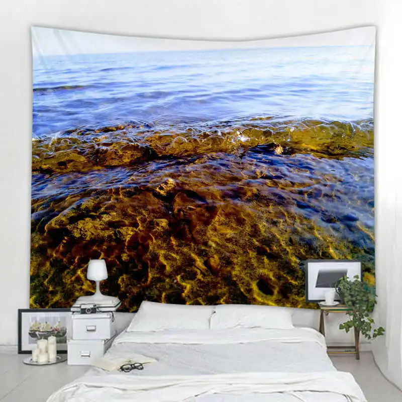 

Beach Reef Tapestry Bohemian Wall Hanging Dream Hanging Cloth Mandala Printed Tapestry Living Room Bedroom Home Decor