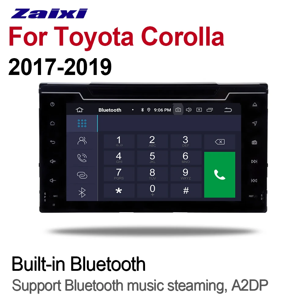 ZaiXi 2din Android 9 0 Восьмиядерный 4 Гб ОЗУ автомобильный DVD плеер для Toyota Corolla 2017 ~ 2019 GPS