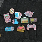 Ретро аркадная игра брошь с изображением героев игр 90s мультфильм геймпад Gashapon машины радио эмаль на булавке ювелирное изделие джинсовая рубашка значок булавка подарок другу